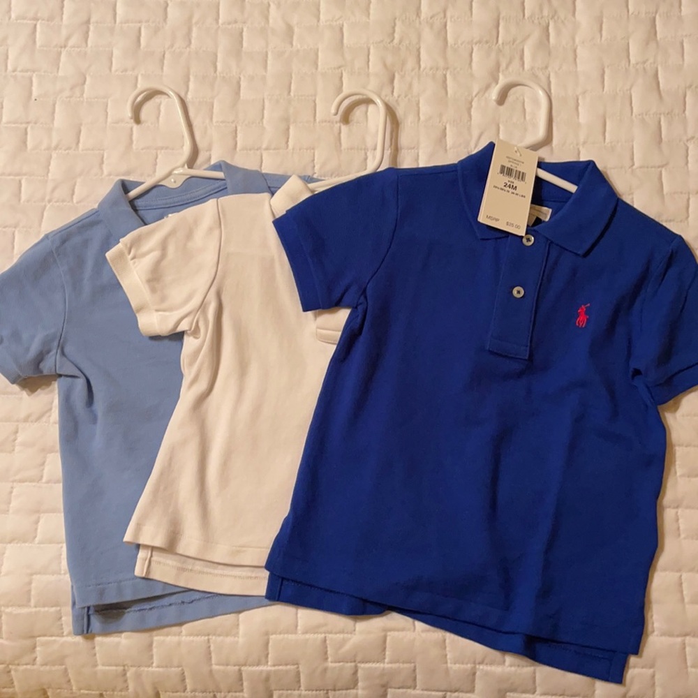 Lot of 3 Ralph Lauren polo shirts 24 months.